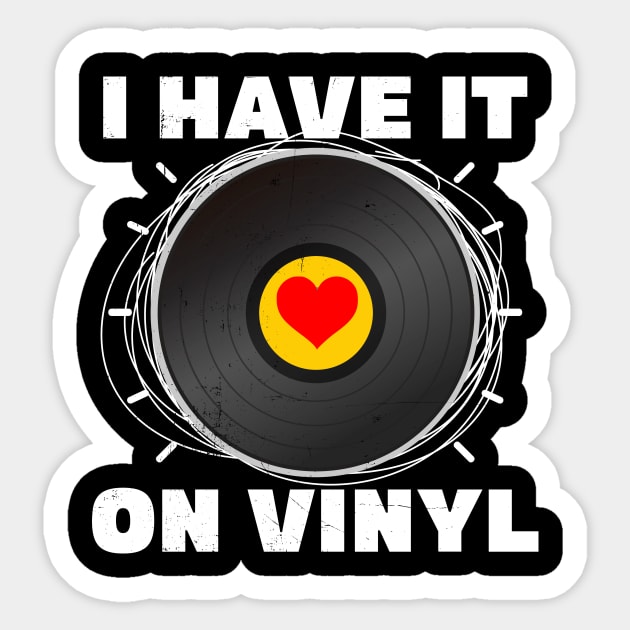 Vinyl Lovers Gift Idea Sticker by dconciente